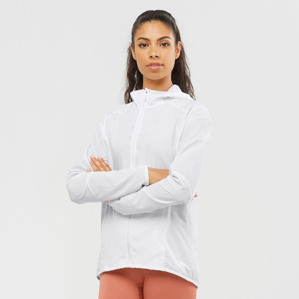 Chaquetas Salomon Mujer Blancas - Salomon Argentina AGILE WIND,412860-JNL